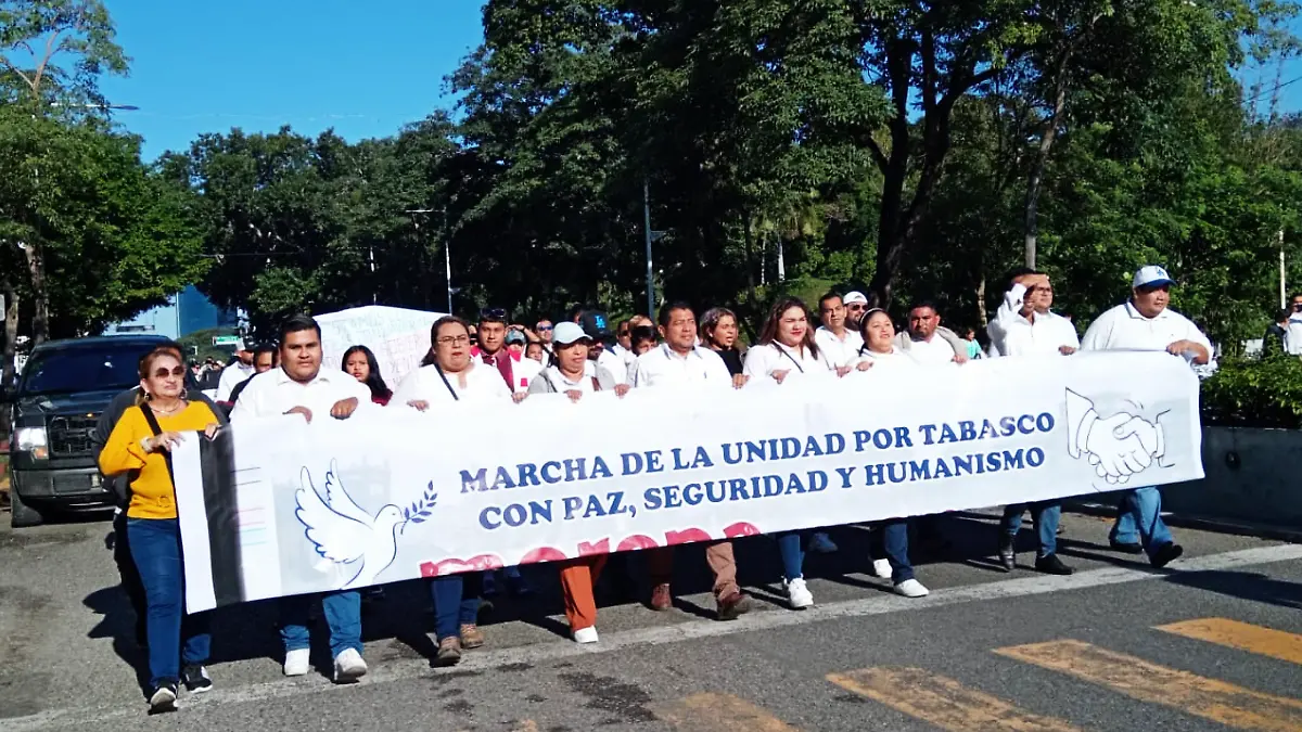 marcha por la paz en Tabasco